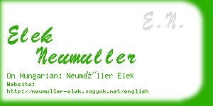 elek neumuller business card